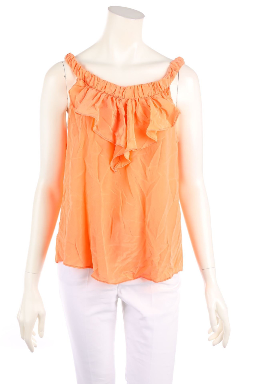 ANNA STUDIO - Seiden-Bluse mit Volants - D 36