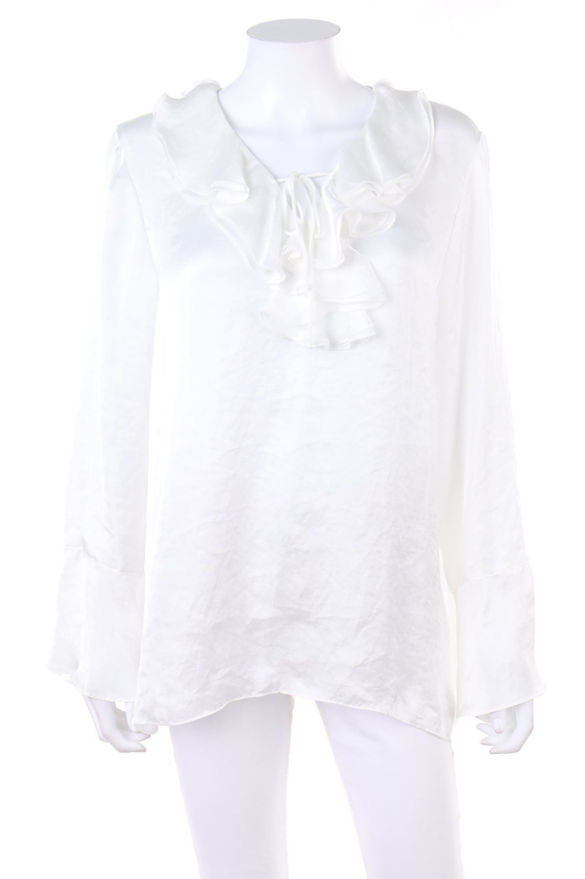 LOUIS and MIA - Satin Ruffled Blouse - D 42