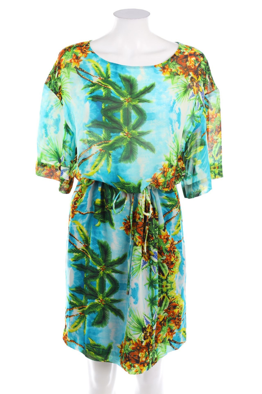 WHO*S WHO - Kleid mit Tropical Print - D 38