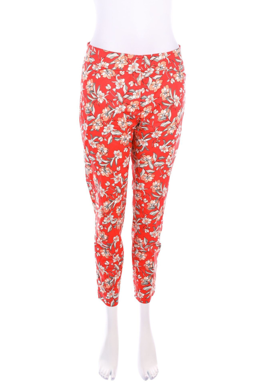 TAIFUN - Pants with Flower Print - D 36