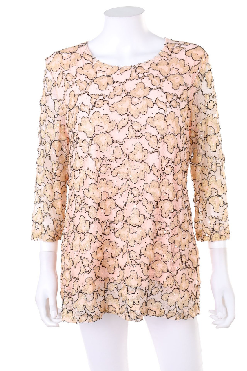 Alfredo Pauly - 3/4-Sleeve Shirt, Lace with Glitter - D 48