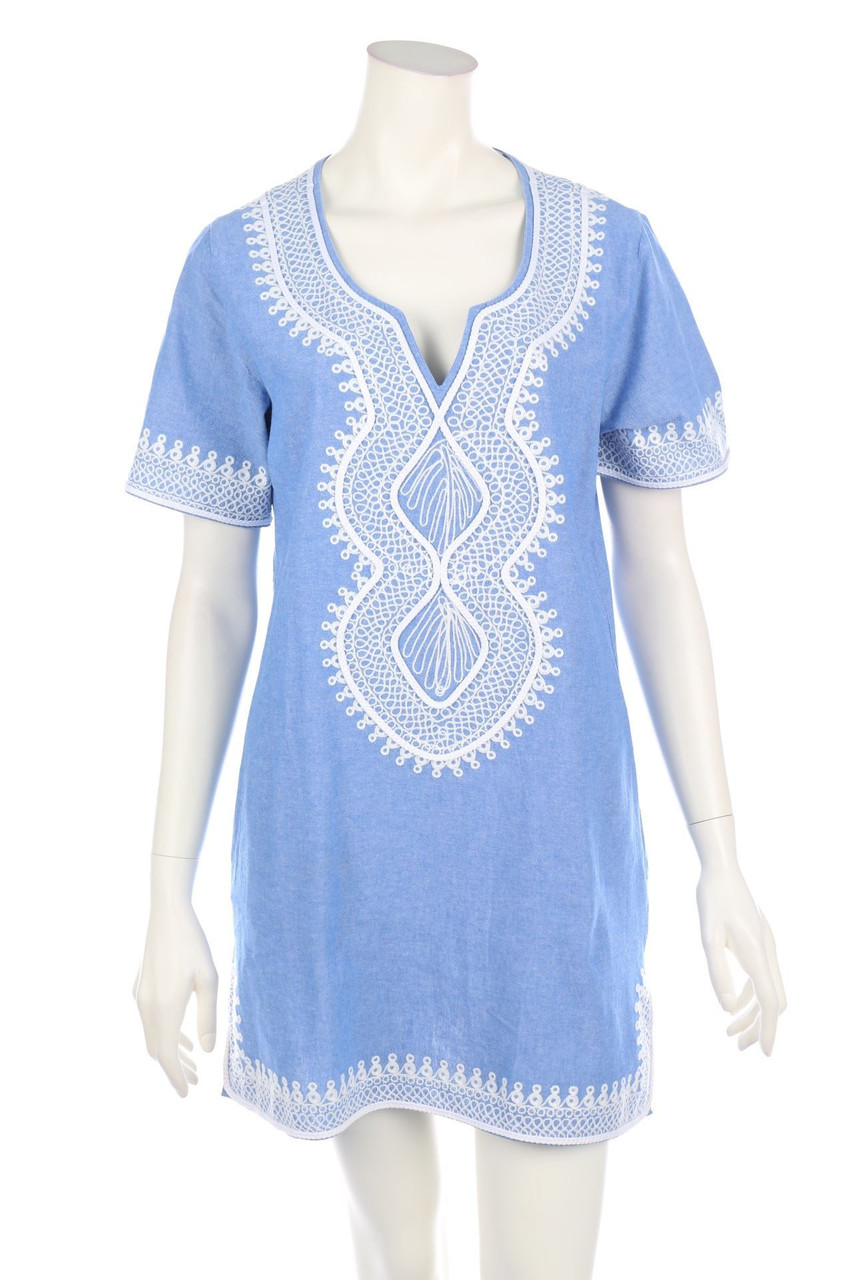 MAISON SCOTCH - Tunic Dress with Embroideries, Boho Style - D 38
