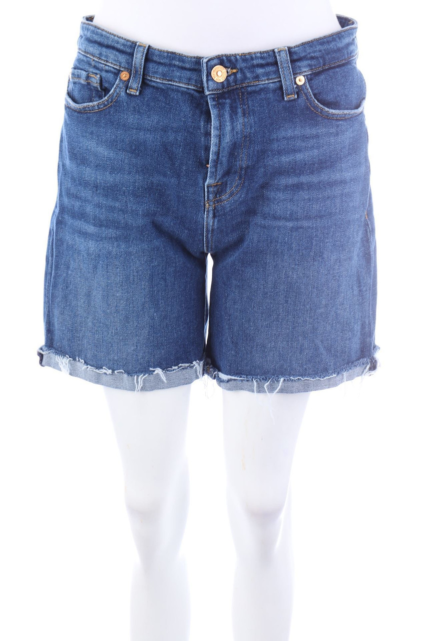 7 for all mankind - Jeans-Shorts mit Logo-Badge - W29
