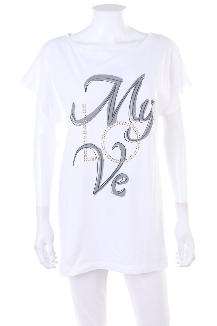 MARINA YACHTING - T-Shirt mit Strass-Steinen - L