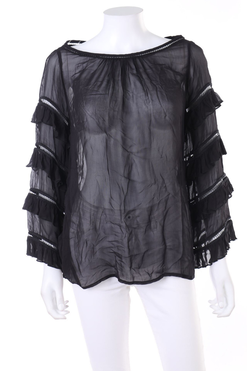 SISLEY - Bluse mit Volants - D 44