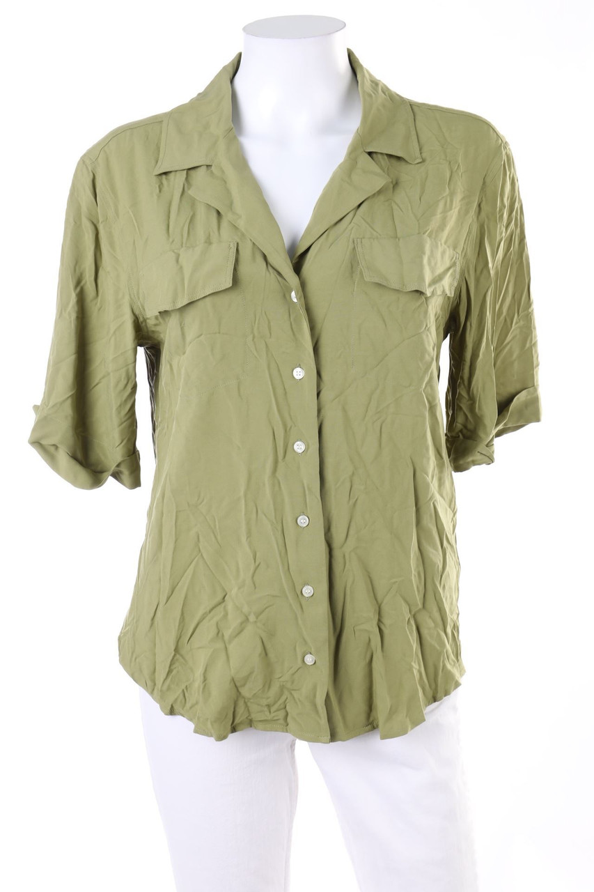 GANT - Kurzarm-Bluse mit aufgesetzten Taschen - D 38