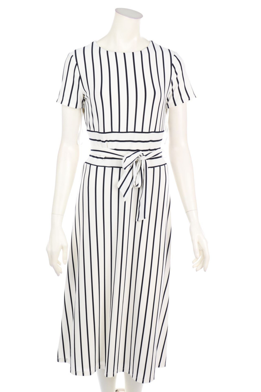 LAUREN RALPH LAUREN - Jersey-Midikleid mit Streifen - D 32