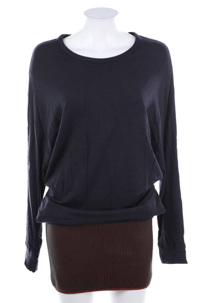 maje - Dress with Leather Details - D 36