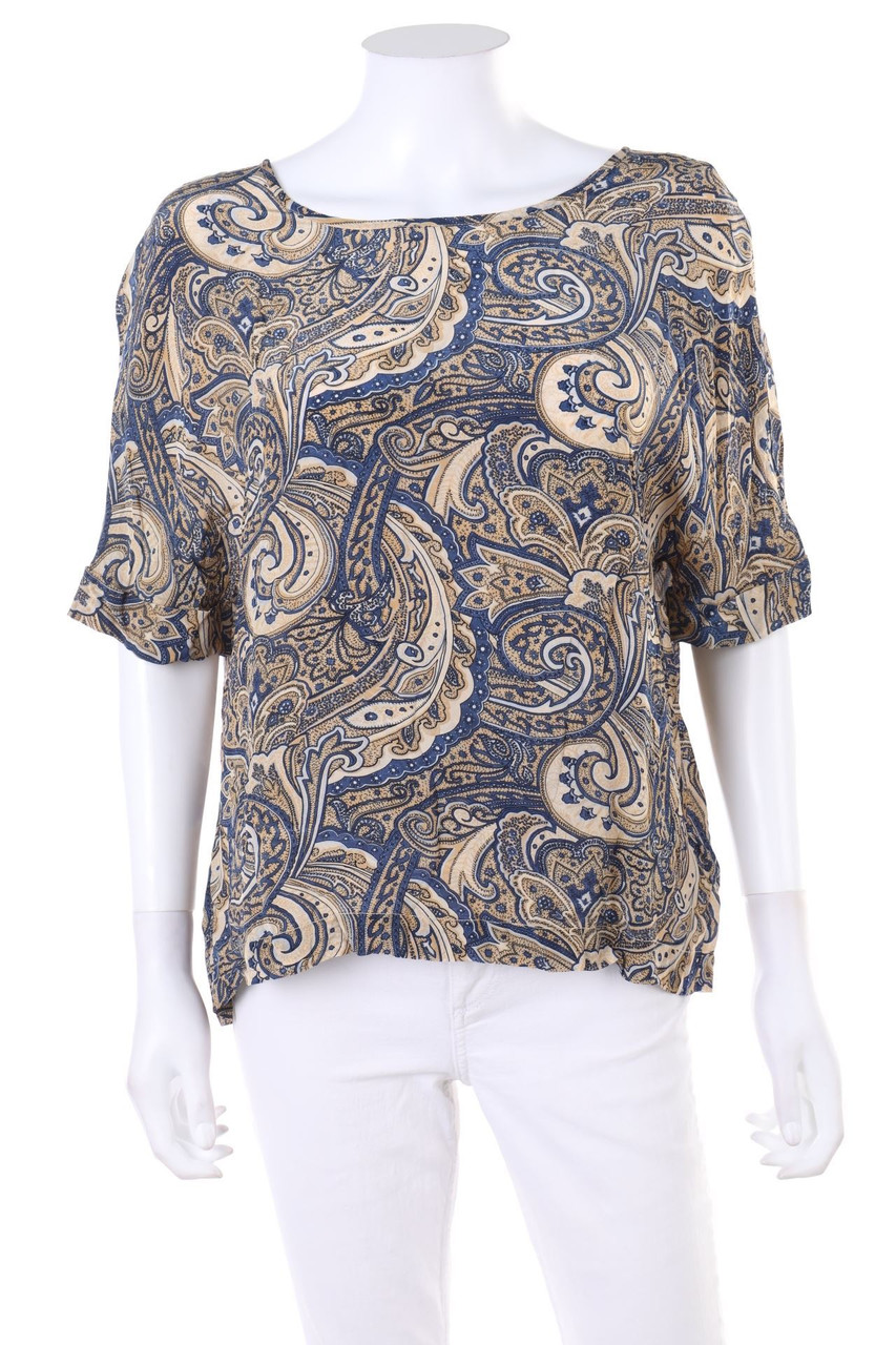 MOS MOSH - Kurzarm-Bluse mit Paisley-Print - S