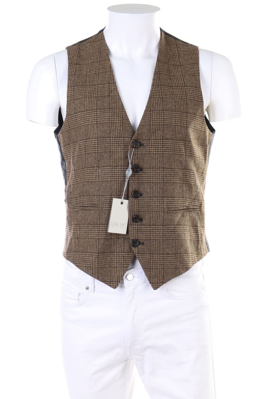 Cesare Sarti - Brit Style-Weste aus Woll-Mix - S