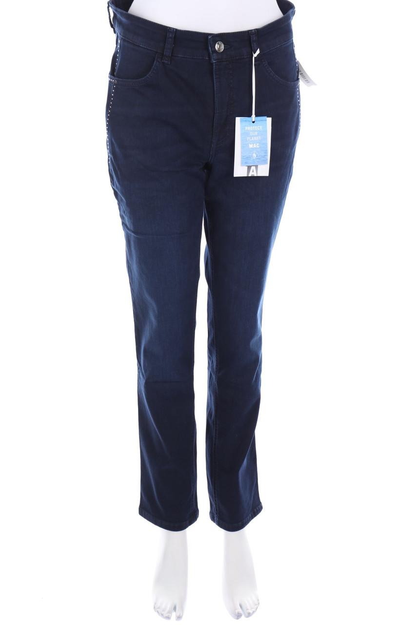 MAC - Used Look Skinny-Jeans mit Nieten - D 40