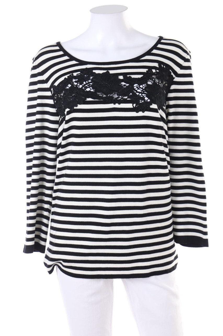 claudia sträter - 3/4-Arm-Shirt mit Spitzen-Einsatz - D 44