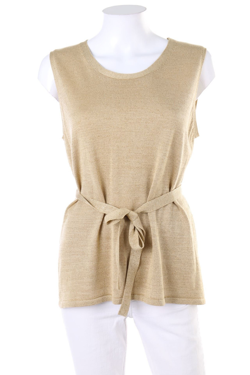 Modissa - Glitter-Knit Top made of Silk - XXL