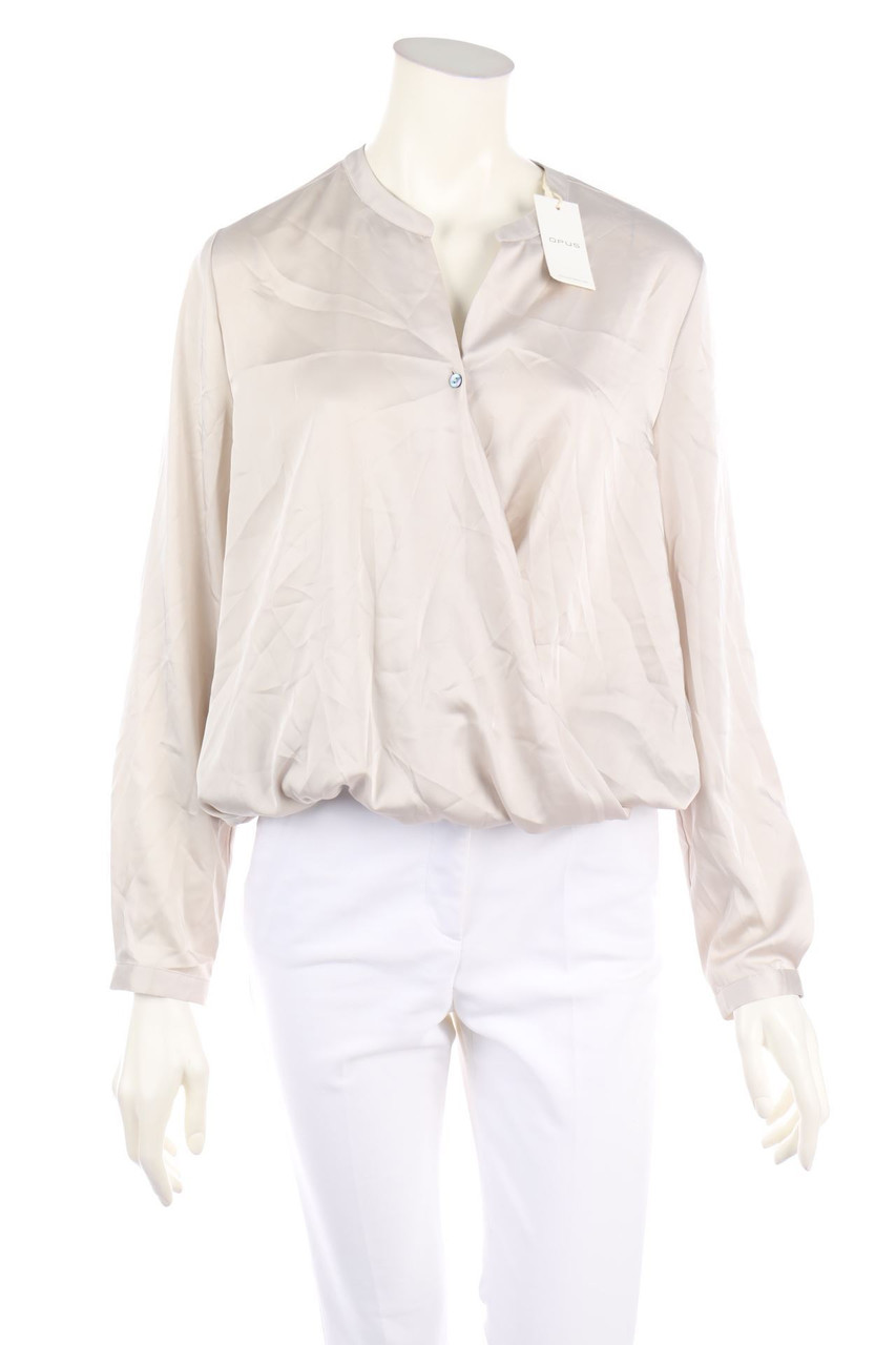 OPUS - Satin-Bluse in Wickel-Optik - D 38