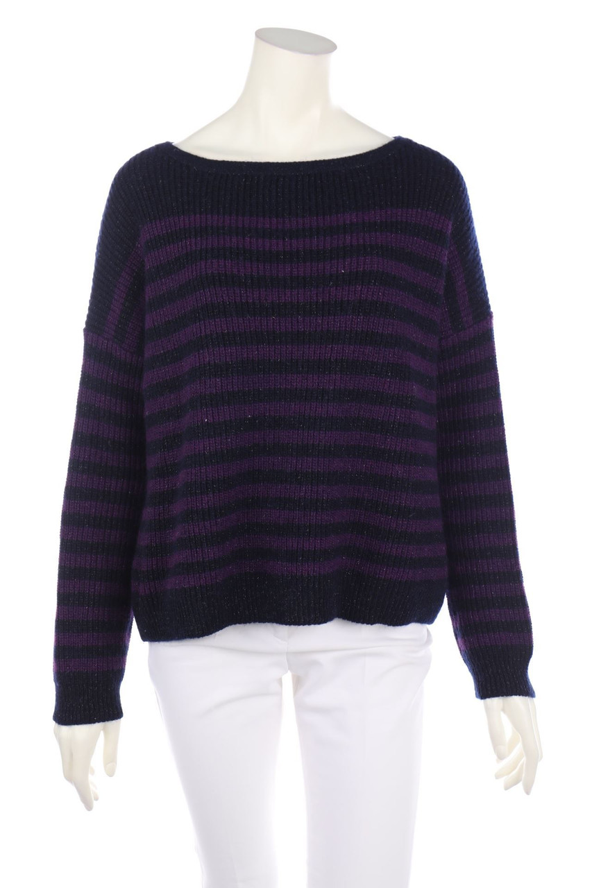 ESSENTIEL Antwerp - Glitter-Boatneck Pullover, Wool-Blend - M