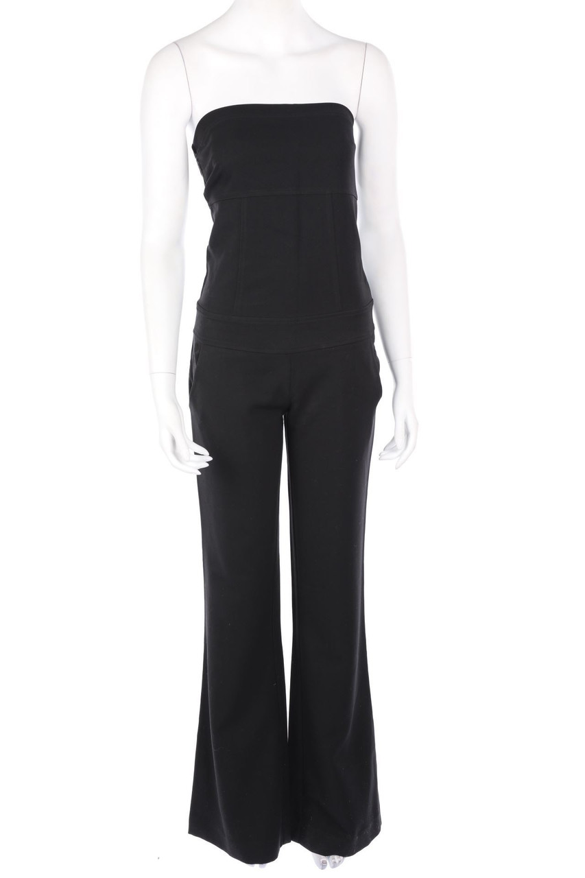 DENNY ROSE - Bandeau-Jumpsuit mit Logo-Patch - S