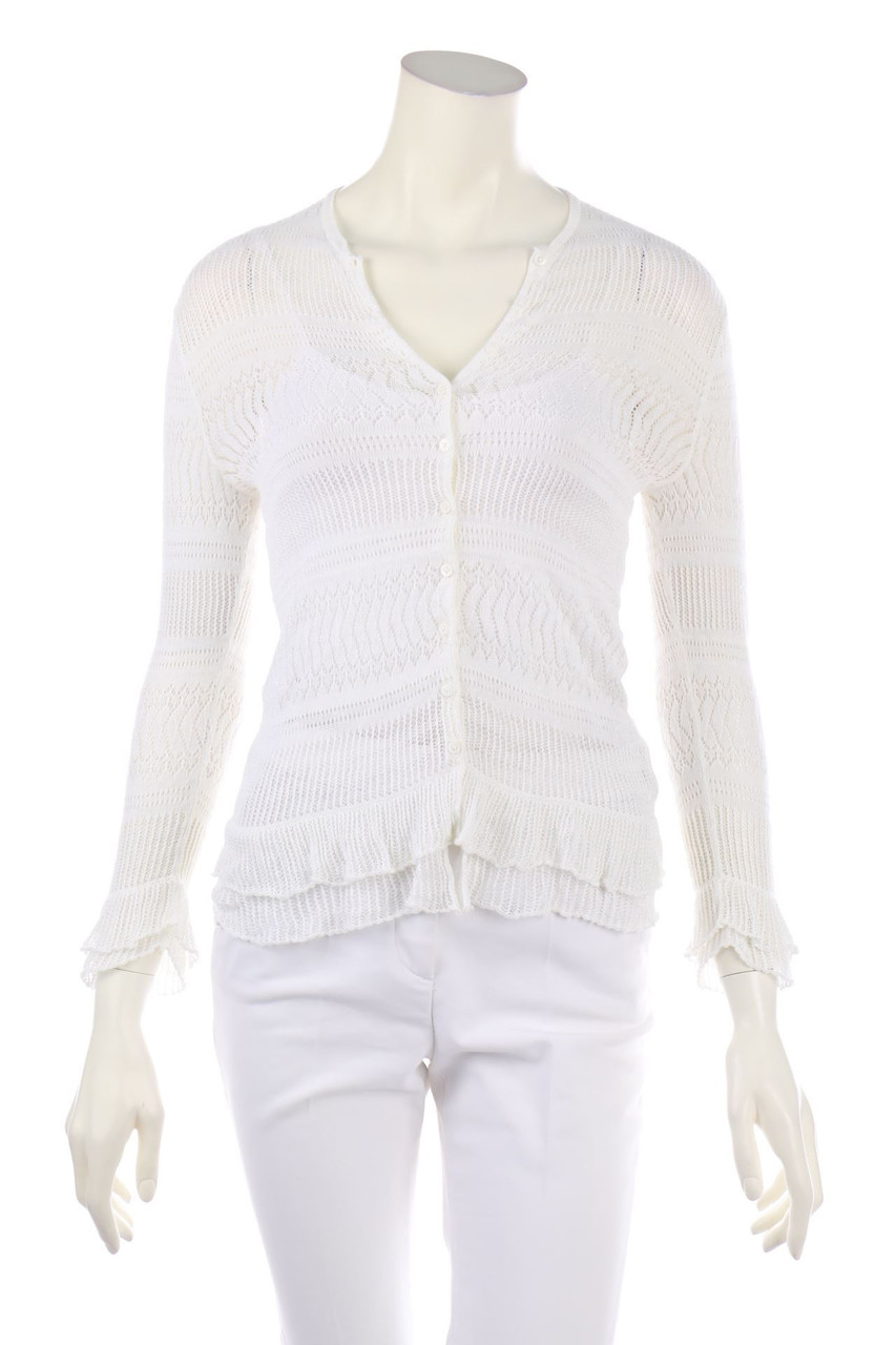 POLO RALPH LAUREN - Cardigan aus Leinen-Mix mit Lochstrick-Details - XS