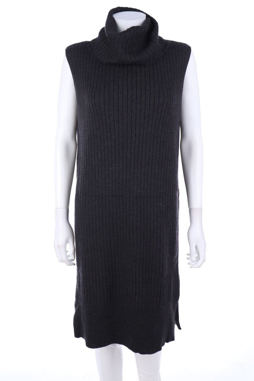 NICOLE FARHI - Midi-Knit Dress, Wool - L