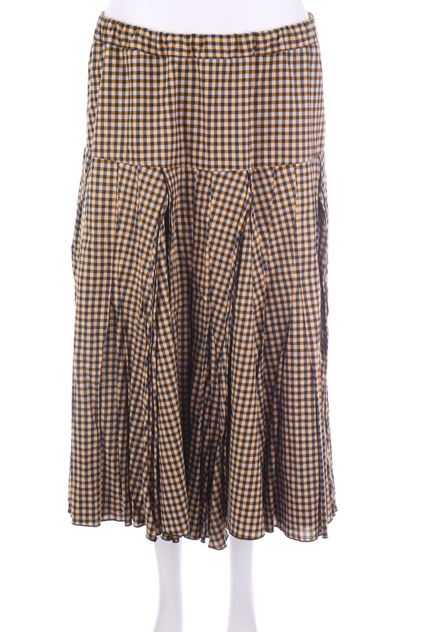 LUNN by Lilith - Midi Skirt, Layer Look, Checked - M