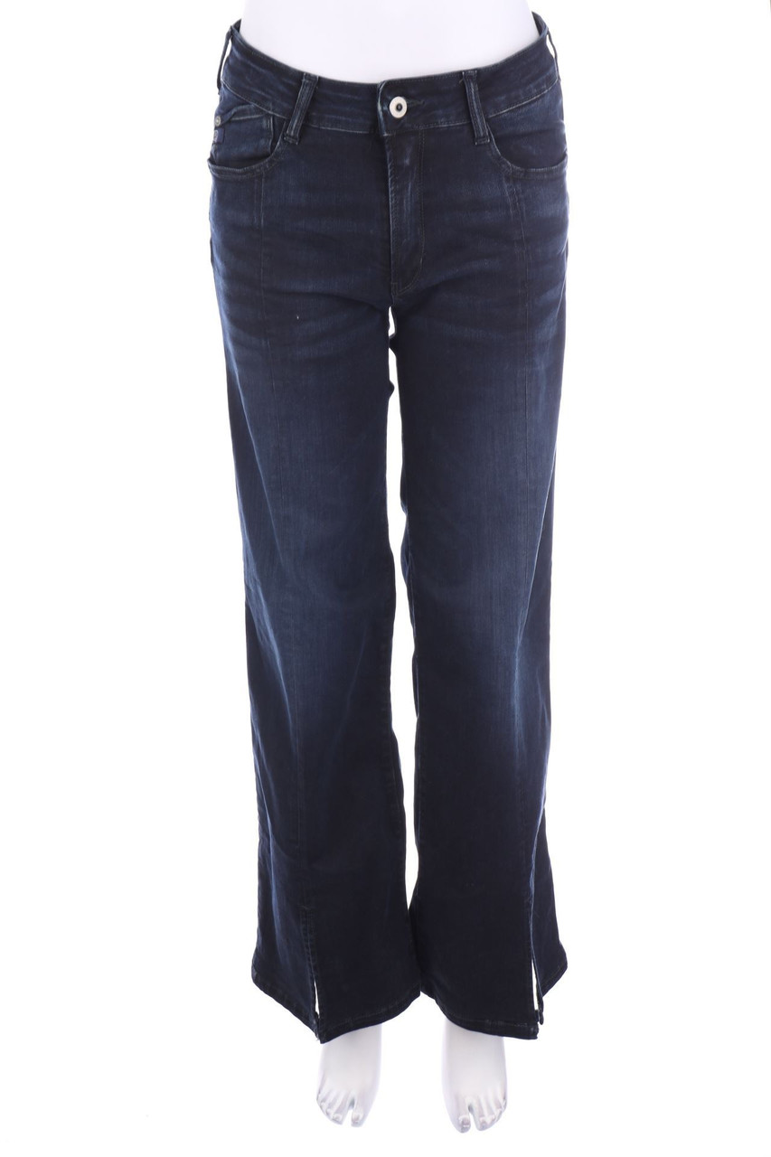 Le temps des Cerises - Used Look Flared-Jeans mit Schlitz - W31