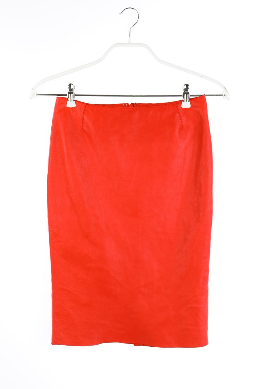 DOLCE&GABBANA - Leather Skirt with Slit - D 32