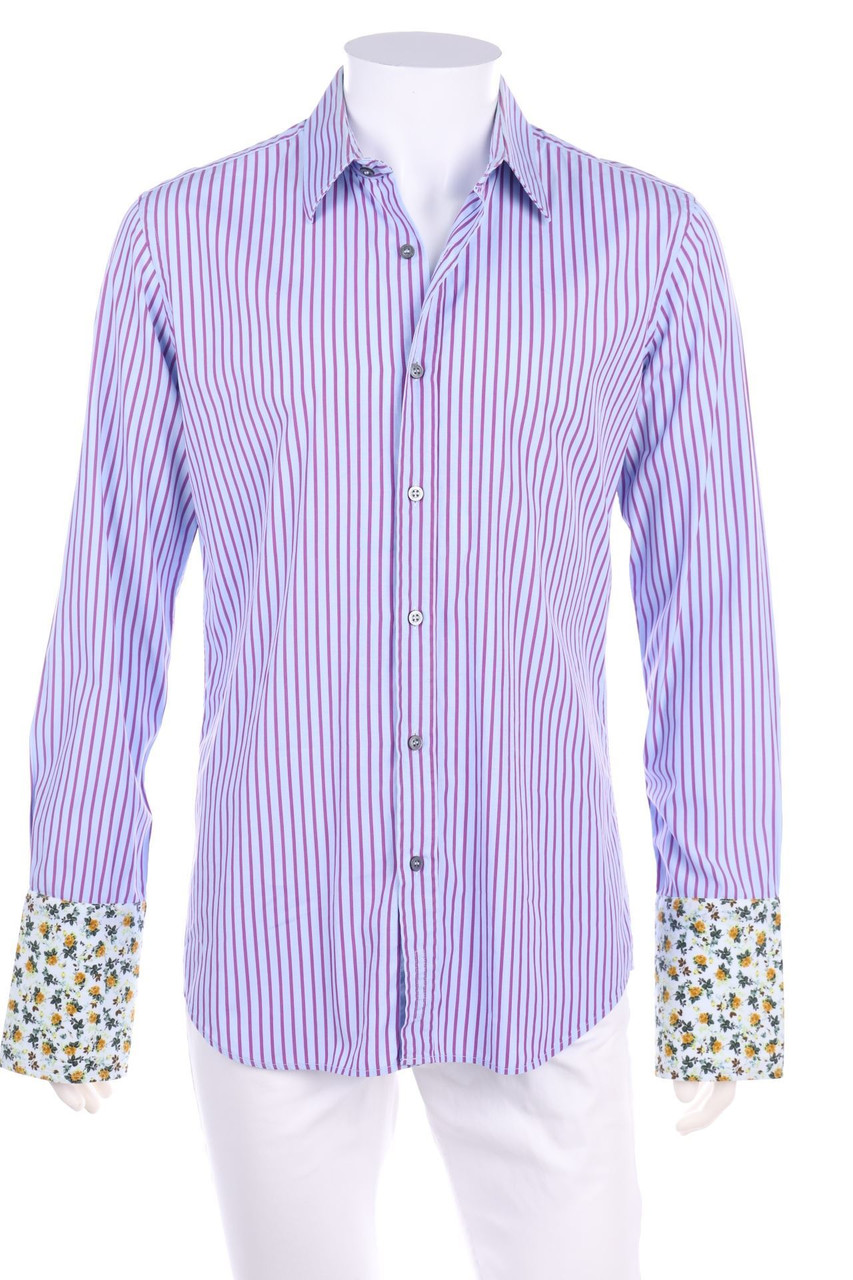 Paul Smith - gestreiftes Hemd mit Umschlagmanschetten - 41