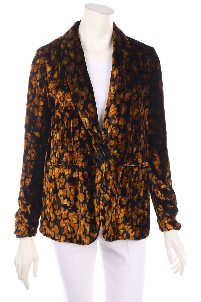 MKT studio - Samt-Blazer mit Leo-Print - D 38
