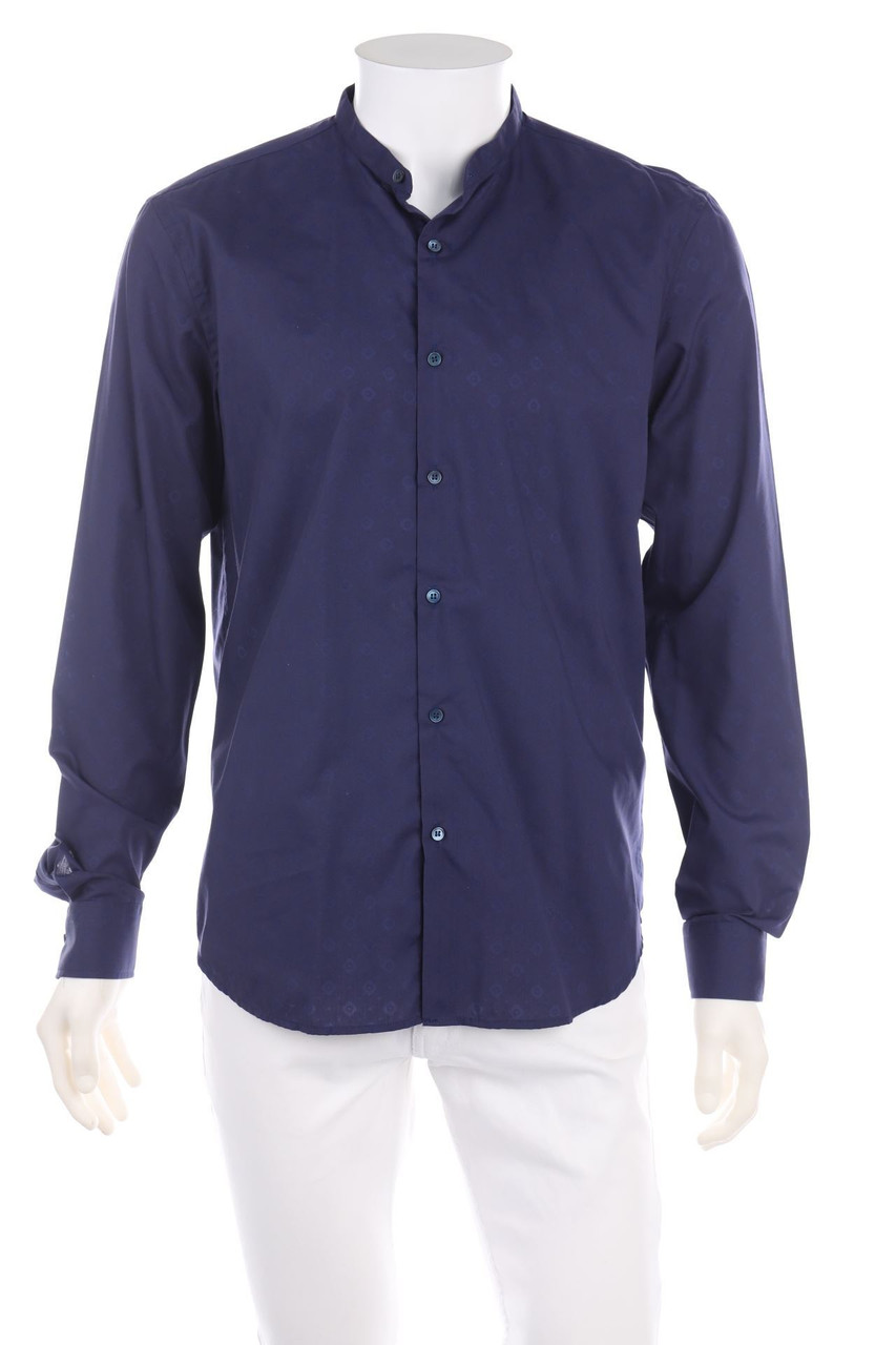 OBVIOUS BASIC - Print-shirt with Stand-up Collar - 42