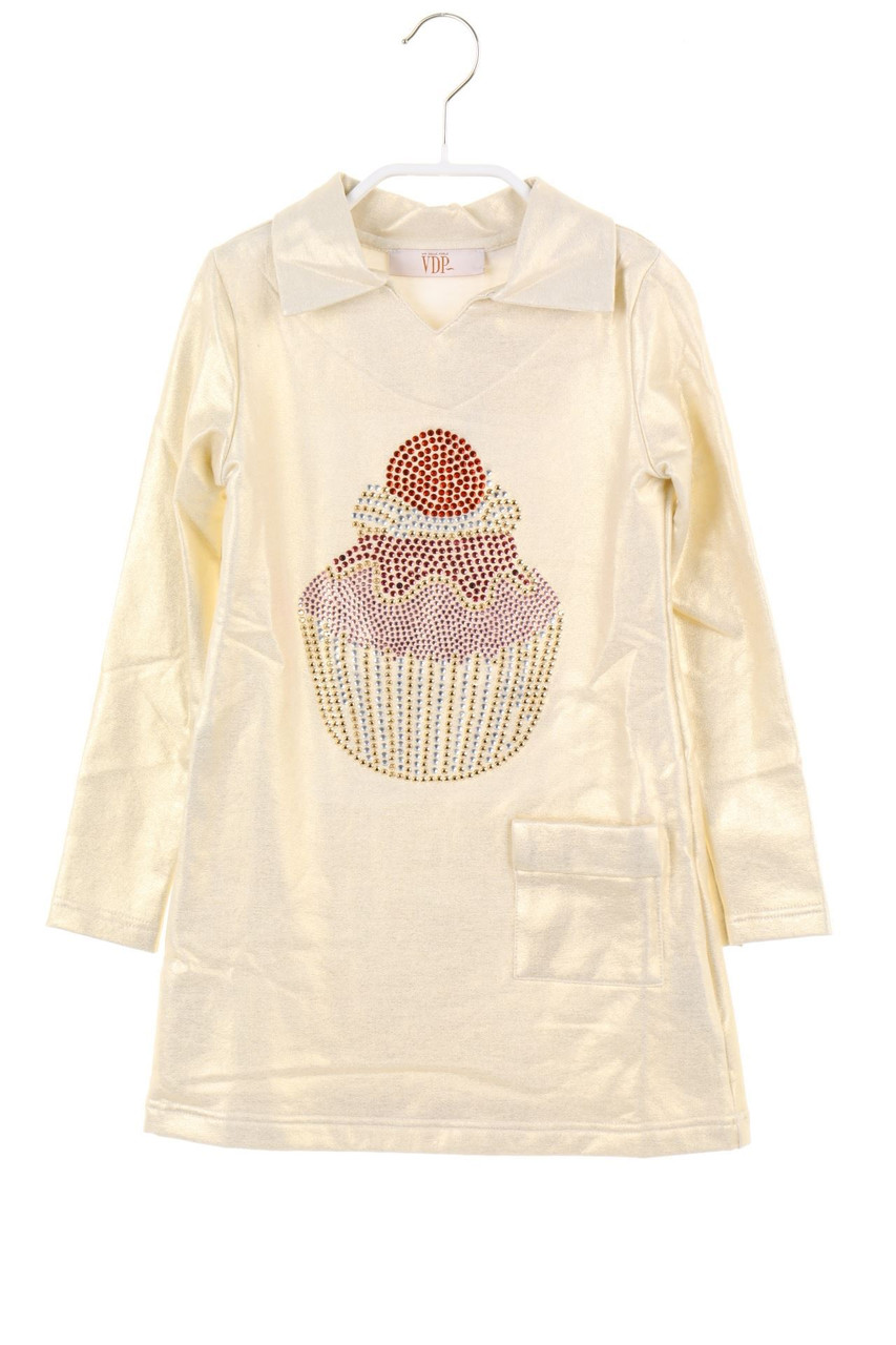 VIA DELLE PERLE - Metallic dress with Rhinestones - 98