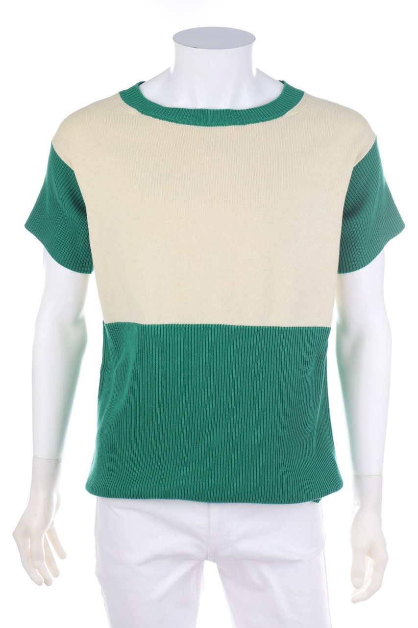 Maison Margiela - Kurzarm-Baumwoll-Strick-Pullover - XS