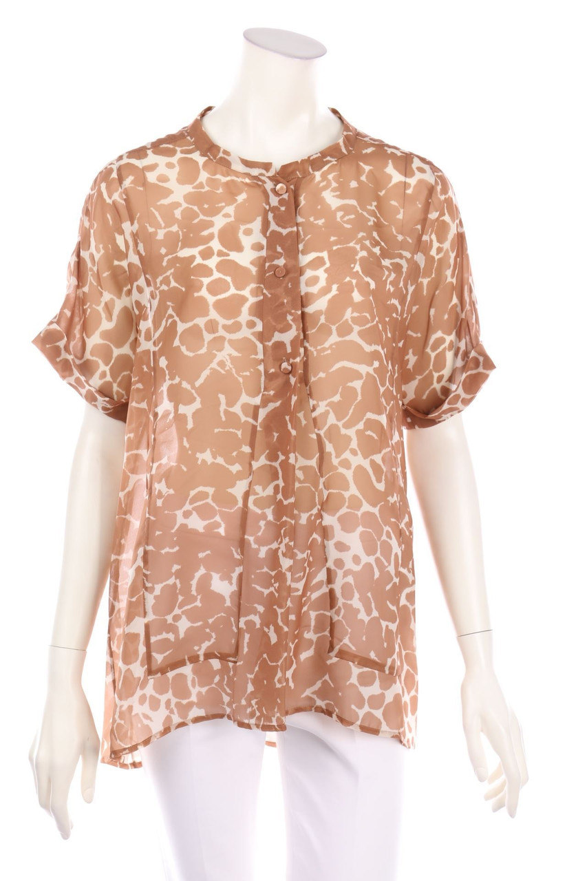 NEW YORK INDUSTRIE - Kurzarm-Bluse mit Print - D 38