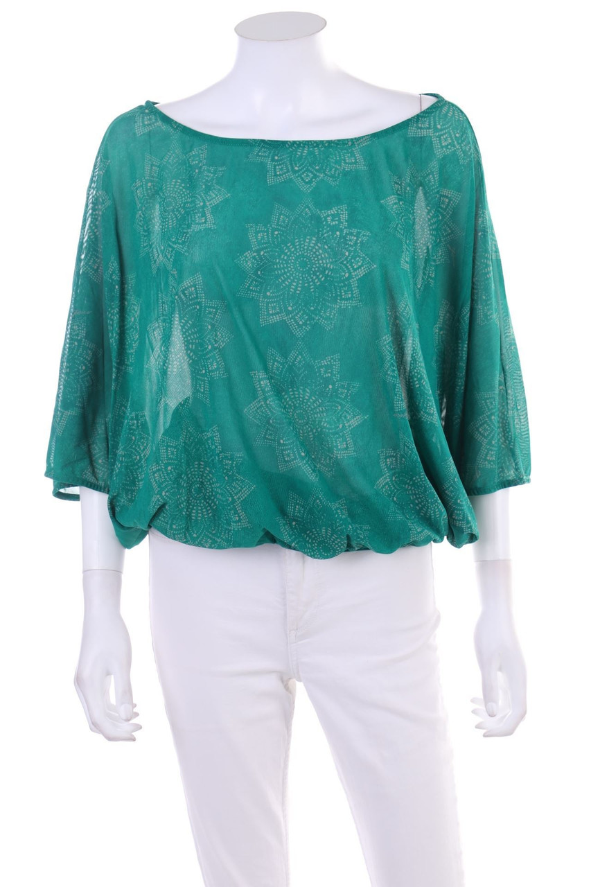 FISICO - Batwing-Shirt mit floralem Muster - S