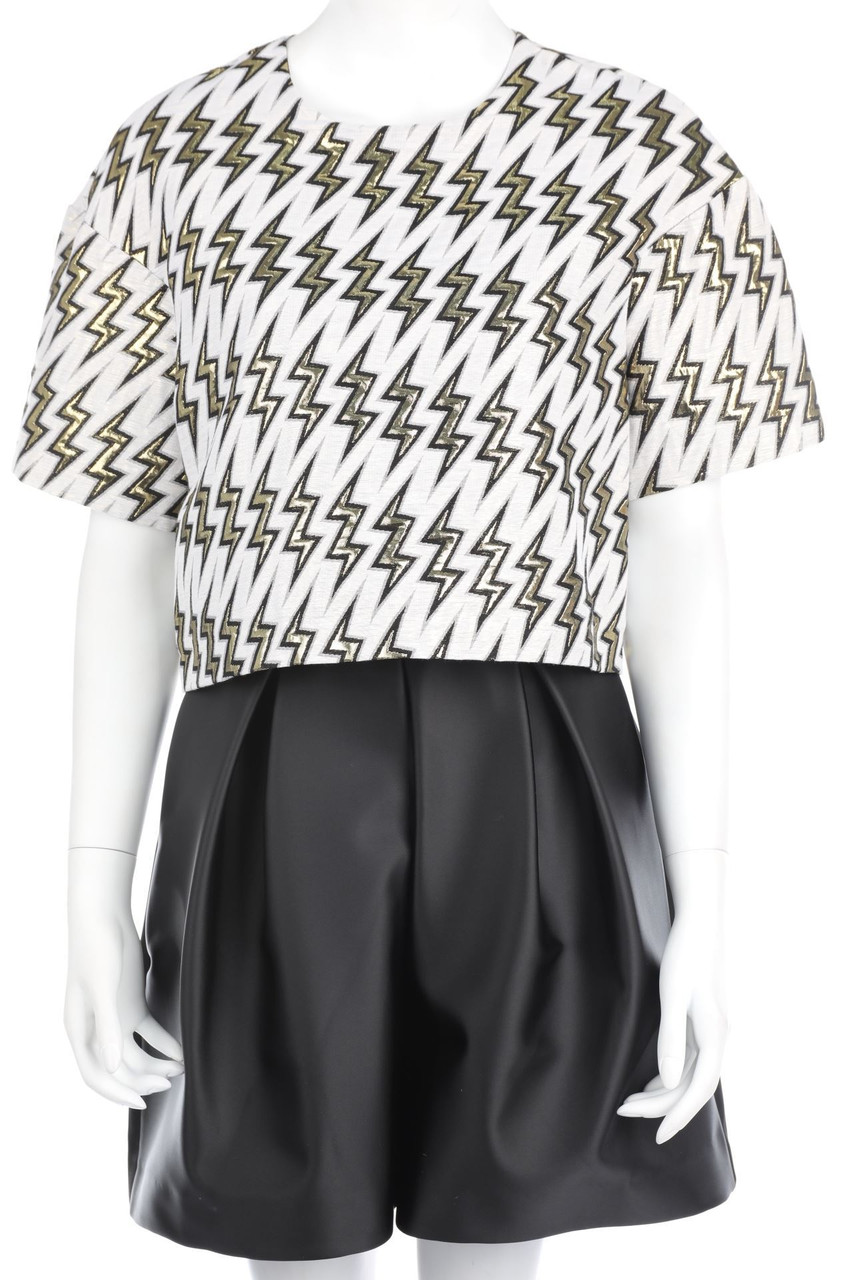 Simona Corsellini - dress, Layer Look with Metallic Effect - D 38