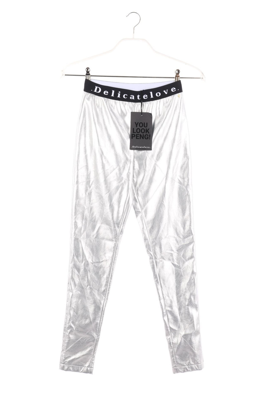 Delicatelove - Metallic-Kunstleder-Leggings - XS