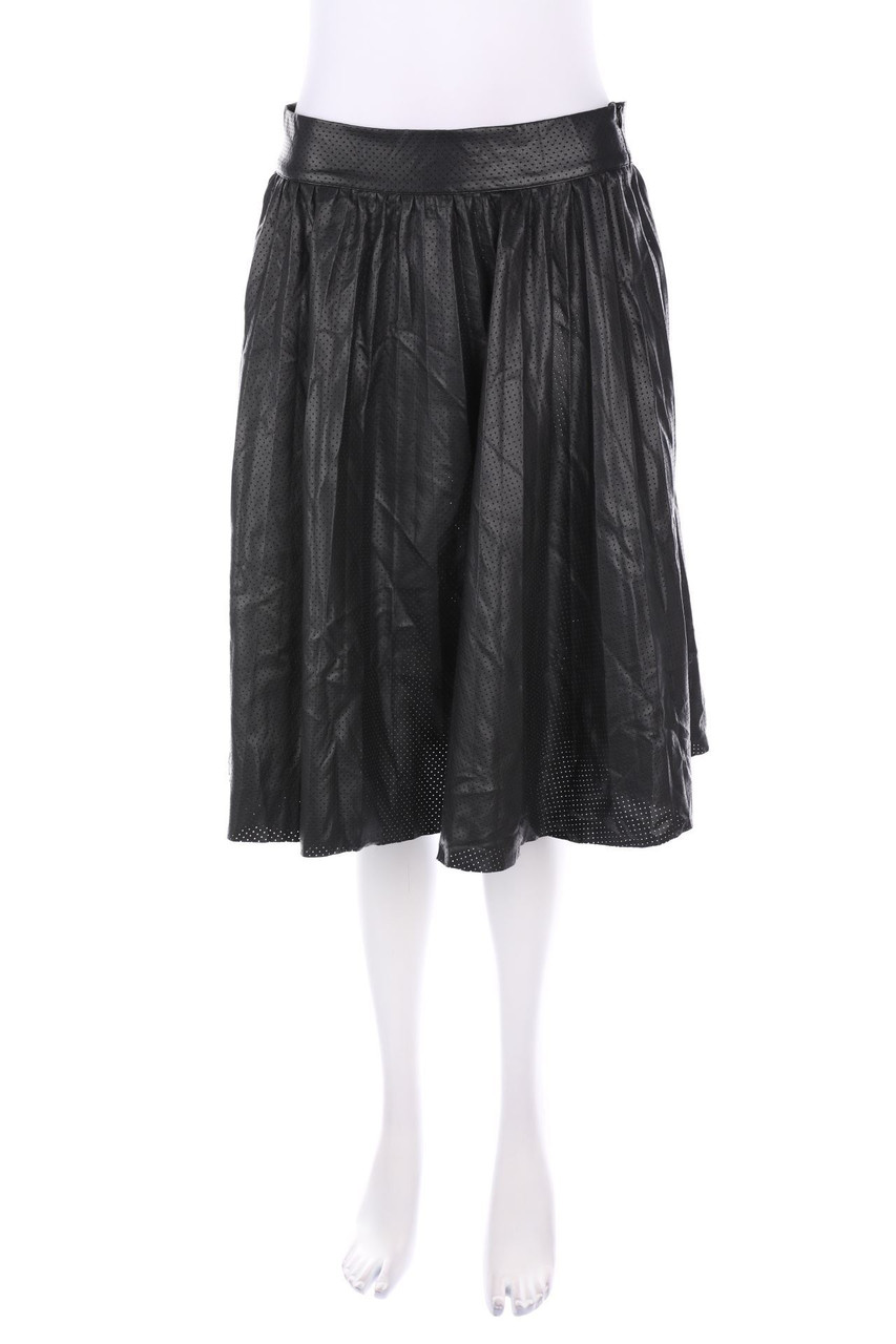 PRINCESS GOES HOLLYWOOD - Plissé-Midi-Faux Leather-Skirt - D 40
