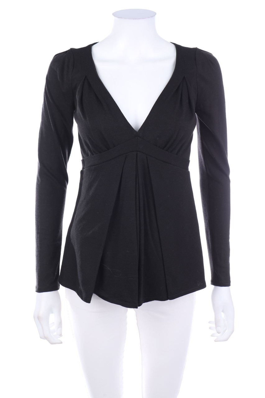 vanessa bruno - Longsleeve-Shirt, Wool with Draping - D 34