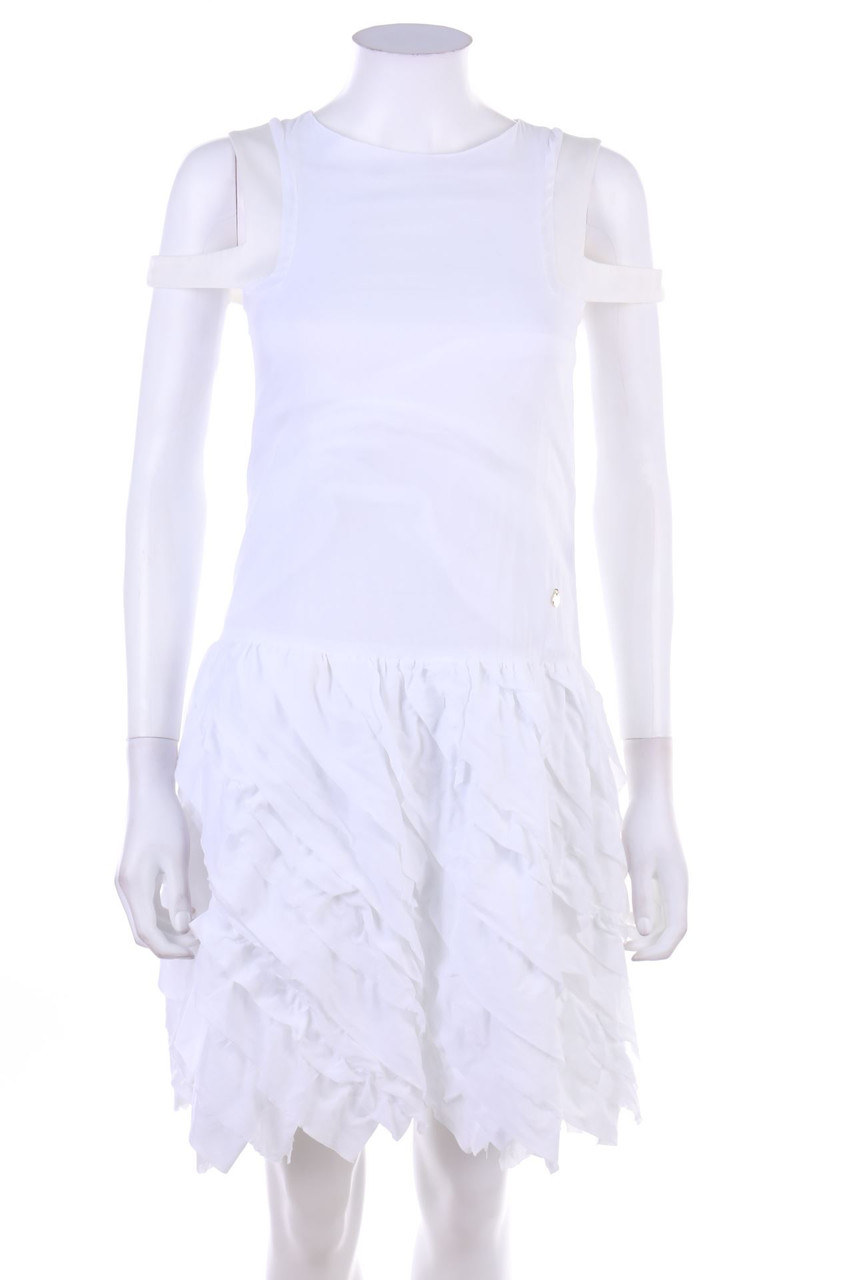 roberto cavalli - Cold-Shoulder-Cocktail Dress with Volants - XS