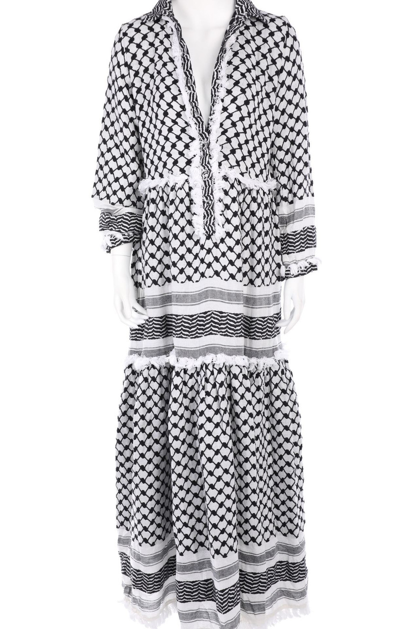 DODO BAR OR - Cotton Maxi Dress with Fringes - L
