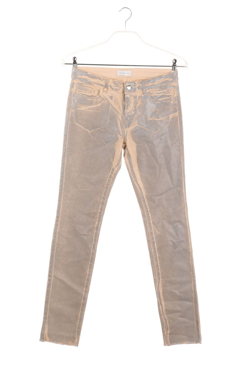 SOPHIA NUBES - Metallic Coated Skinny-Jeans - D 34