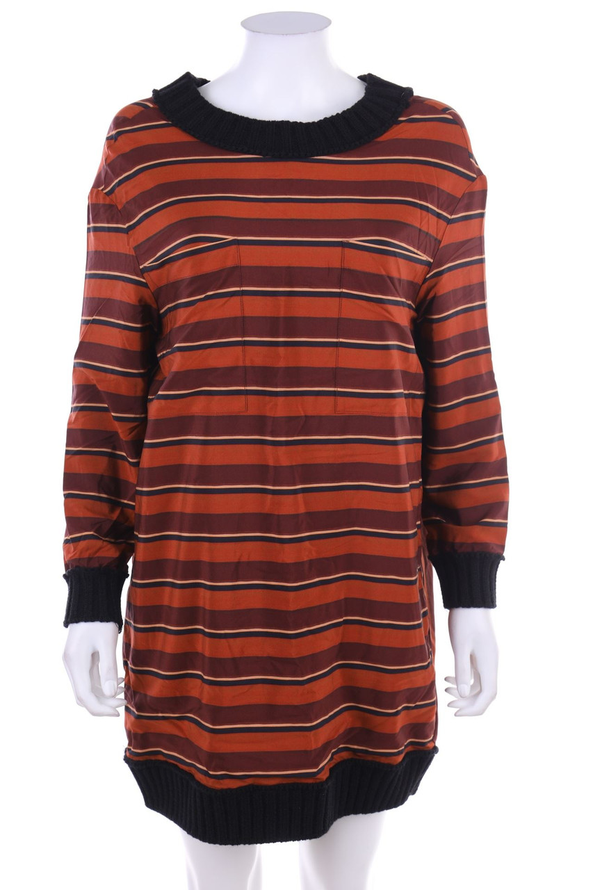 TELA - Silk Dress with Stripes - D 34