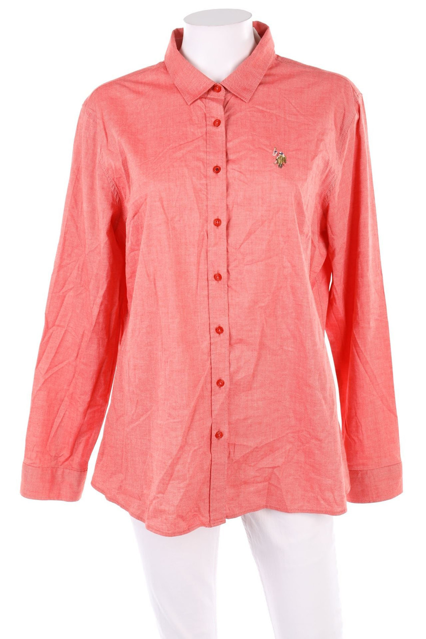 U.S. POLO ASSN. - Hemd-Bluse mit Logo-Stickerei - D 44