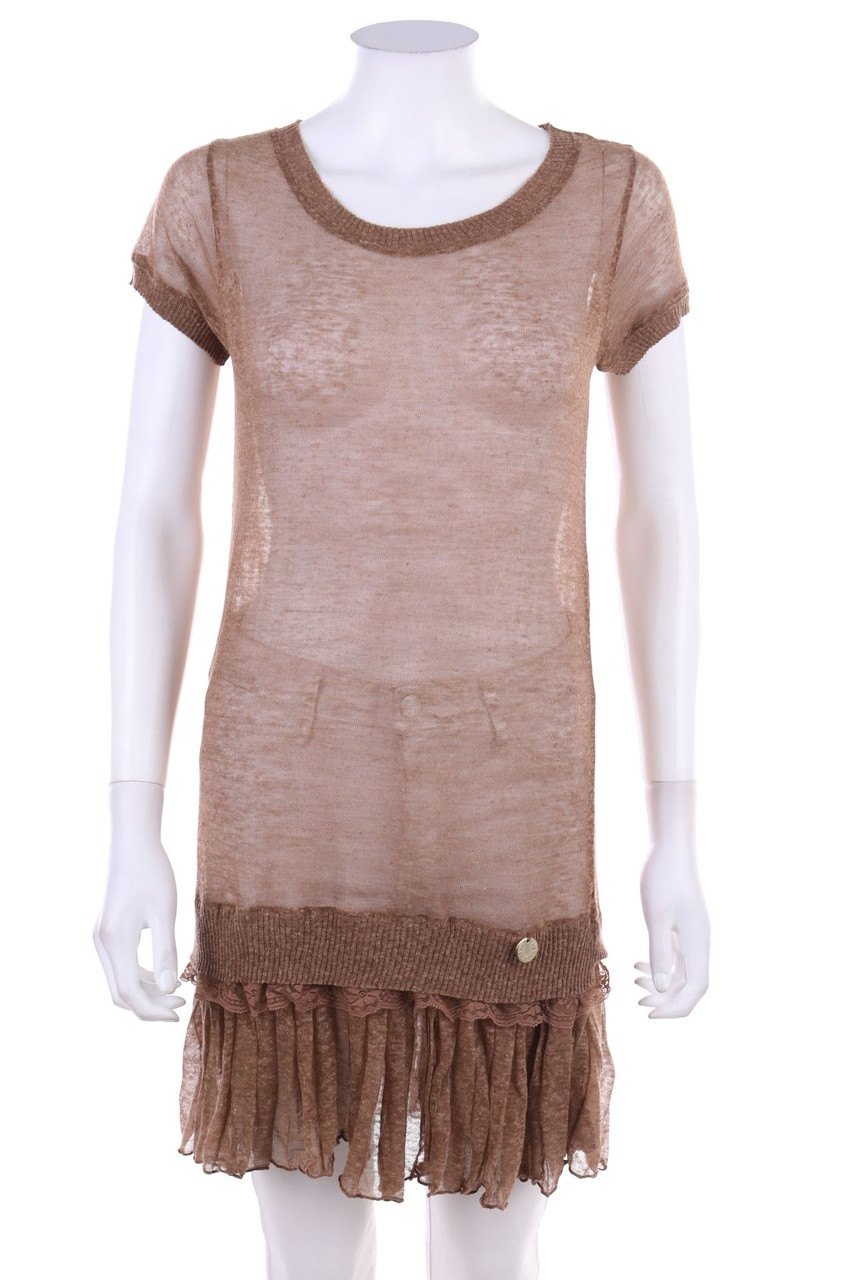 REBEL QUEEN by LIU JO - Knit Dress, Linen Mix, Layer Look - D 36