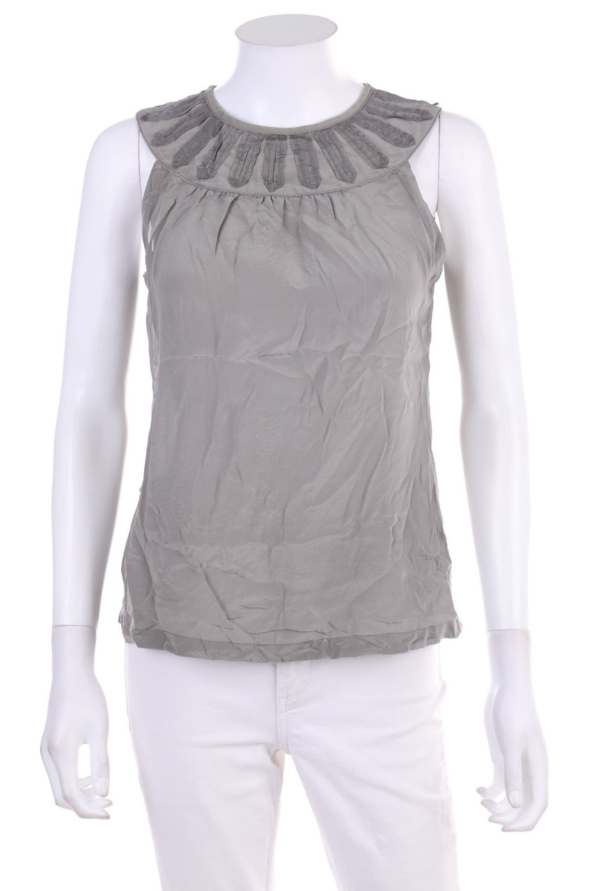 BANANA REPUBLIC - Silk Blouse Top with Applications - XS