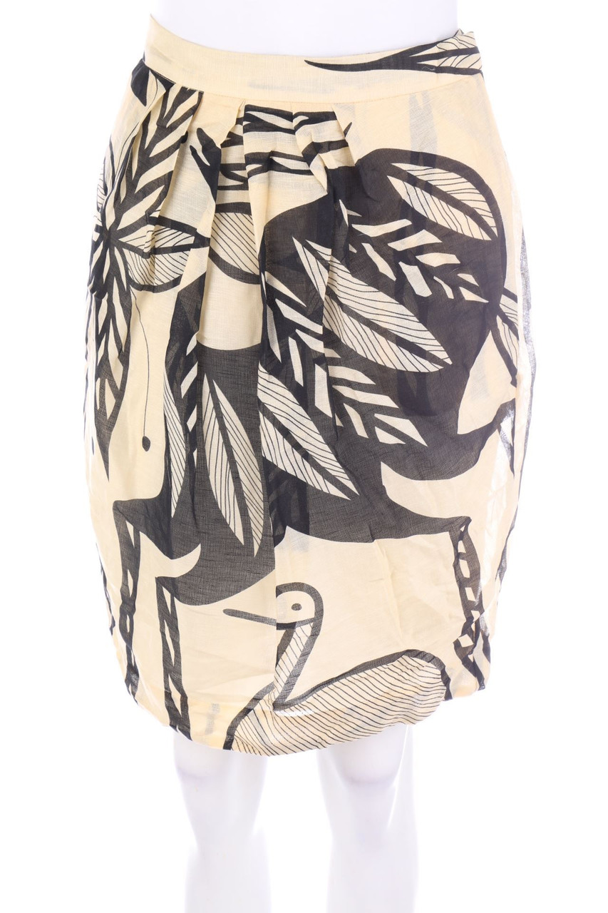 BY MALENE BIRGER - Skirt, Linen-Silk-Blend with Flower Print - D 34