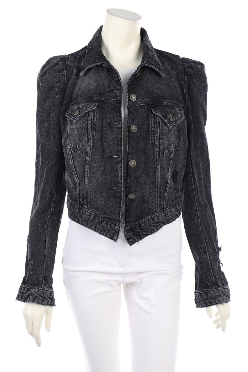 The Kooples - distressed Vokuhila-Jeans-Jacke - D 38