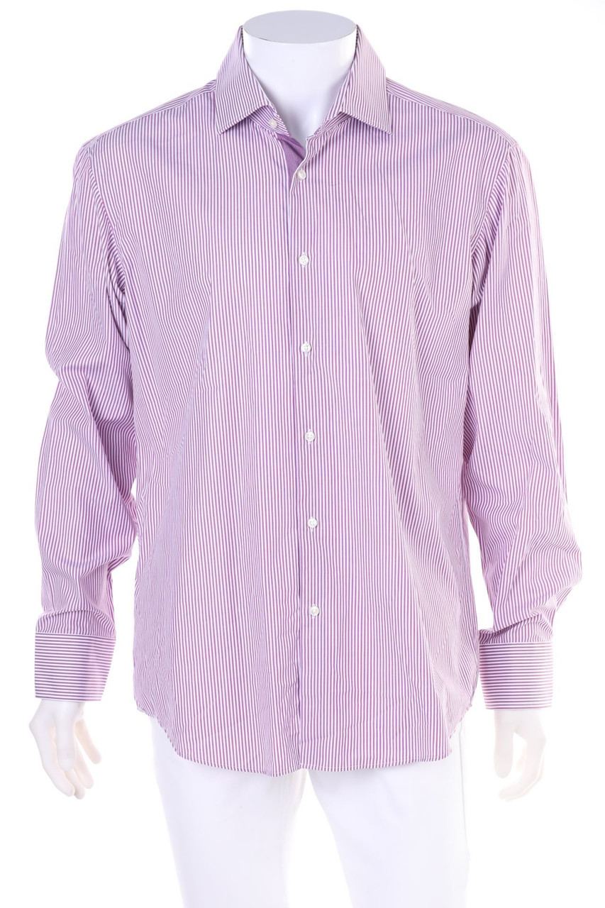 BOSS HUGO BOSS - gestreiftes Hemd aus Baumwolle - 43