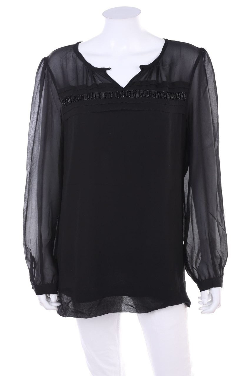 JJB BENSON - Chiffon-Bluse mit Perlen - D 44