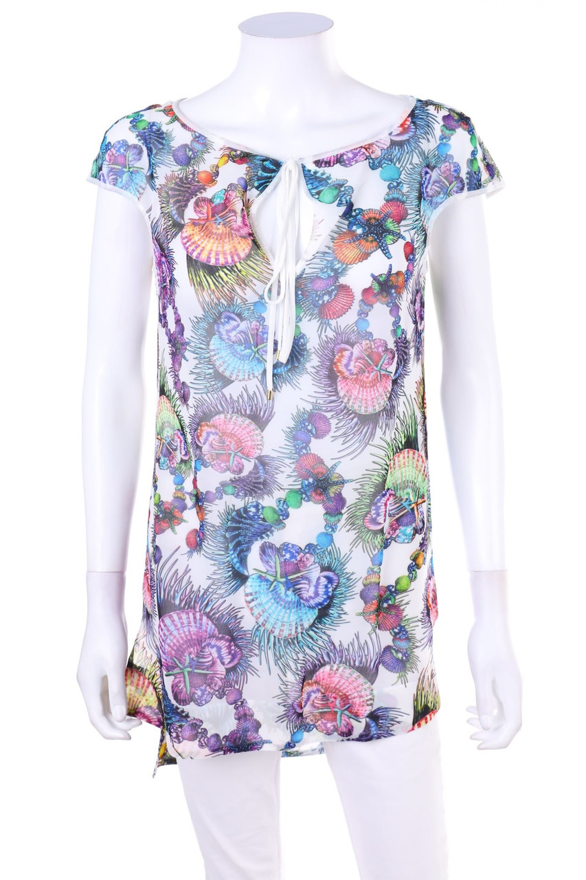 Just cavalli - Chiffon-Blouse Top with Print - D 34