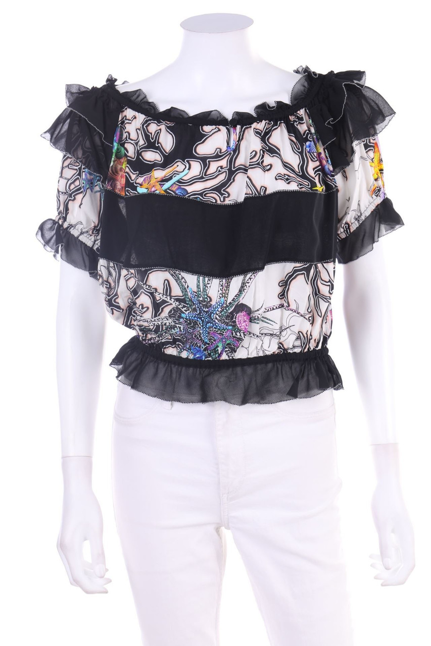 Just cavalli - Off-the-shoulder blouse with Print - D 36