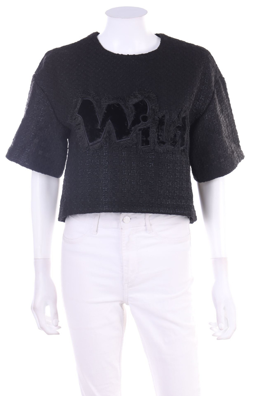 MANGANO - Bouclé-Pullover mit Fransen - D 38